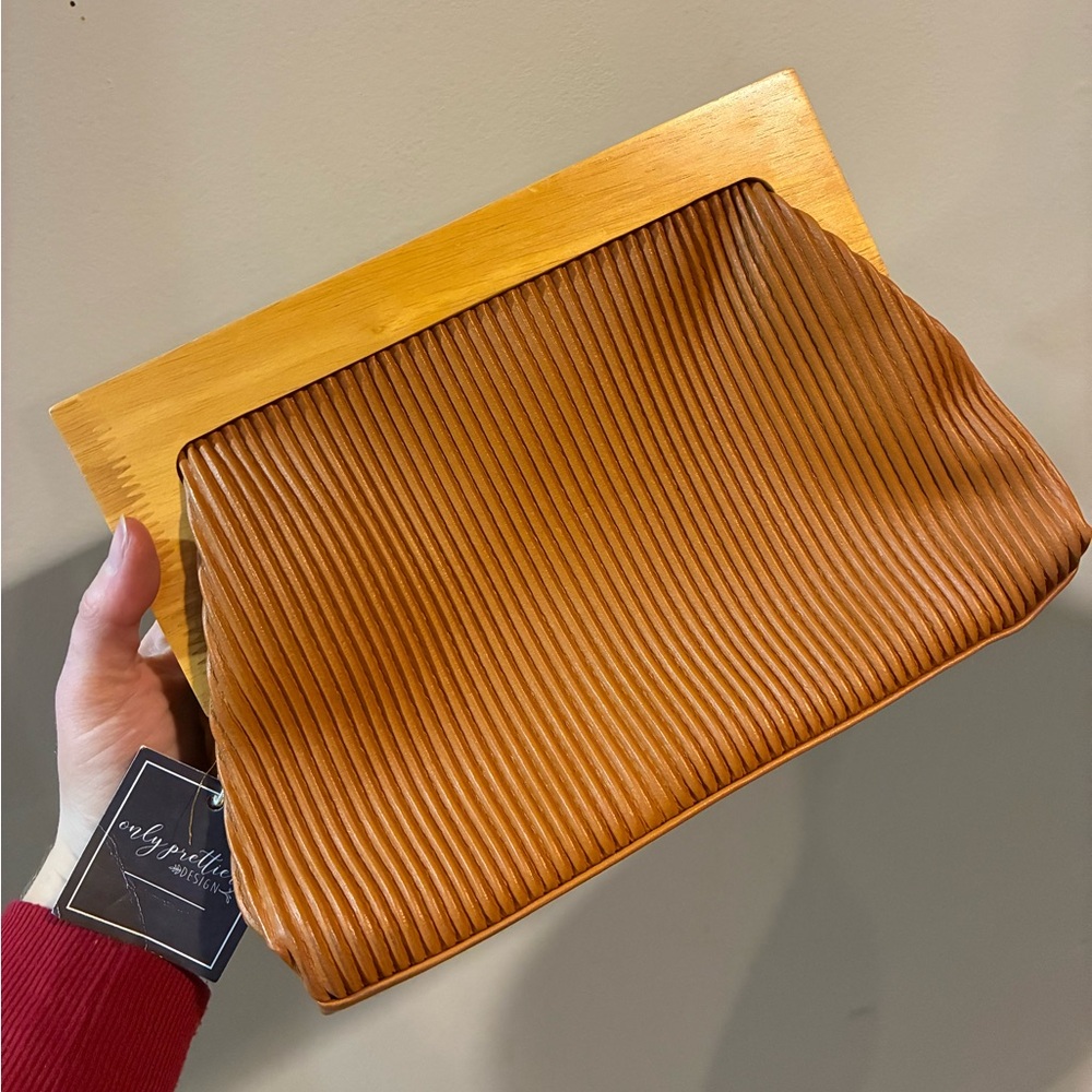NWT Clutch Faux Leather